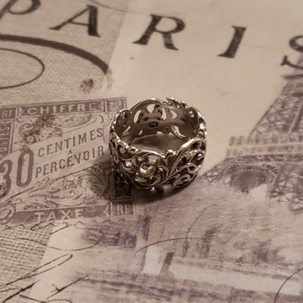 Sterling Filigree Eternity Band